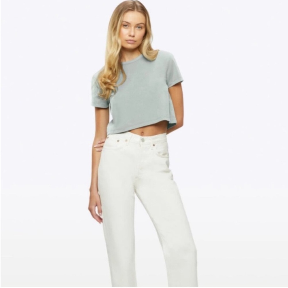 NWT - Cuts Clothing - Almost Friday Tee Cropped - Size L - Color Shoreline